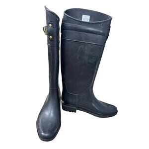 Lauren Ralph Lauren Womens Rossalyn Black Rain Boots Size 6B SKU 8967